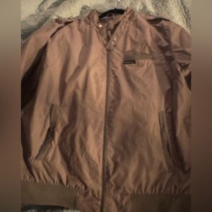 Vintage Members Only Brown gray Windbreaker Jacket xl